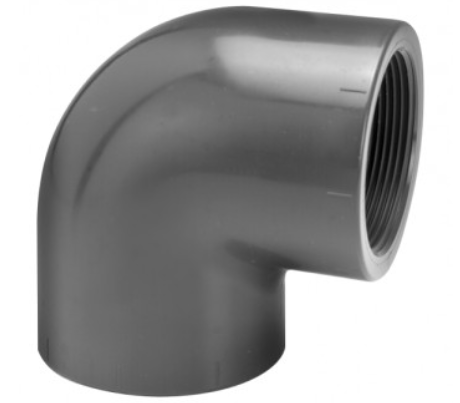 VR235016000 PVC PN10 knie 16x3/8"" 90o  bi.