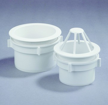 20022042000 PVC Gootuitloop + wartel 100 Wit