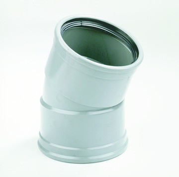 20022912000 PVC bocht 110 SN4/SN8 2xmv 22.5gr g