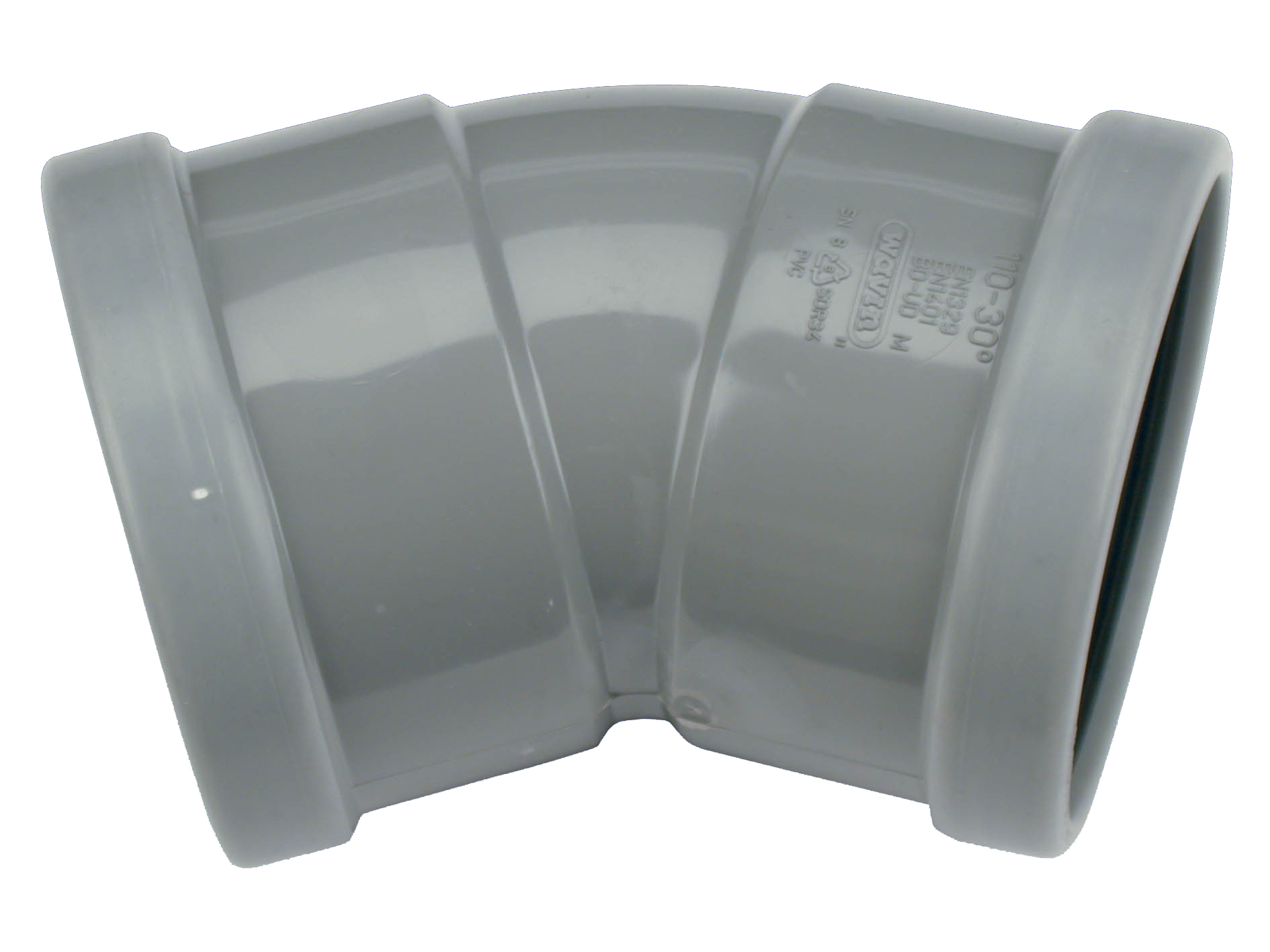 W1111211003 Wafix PVC bocht 110mm 30° 2xmv SN8
