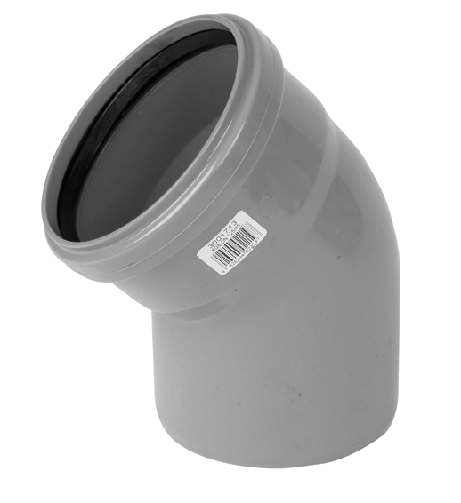 W1111120004 Wafix PVC bocht 200mm 45° 1xmv SN4