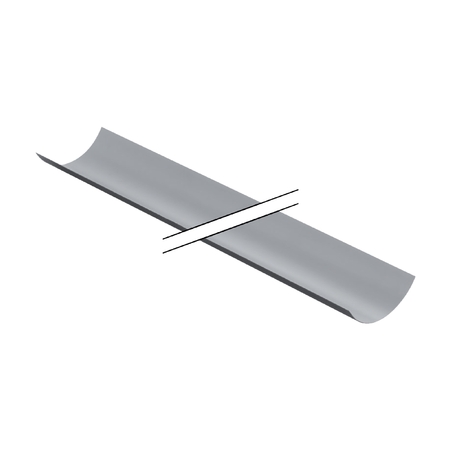 36085000100 Geberit Halfschaal Gecoat 40mm LG=3 (zwart, drager)