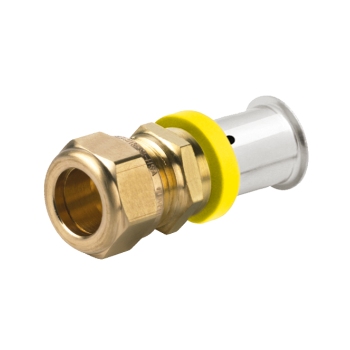 VH386038400000 VSH UltraPress Gas Overgang 16x15 (pers x knel, messing)